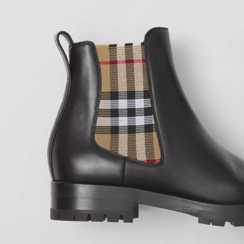 Giày Burberry Vintage Leather Chelsea Boots 'Black' 80423631 - Ảnh 3