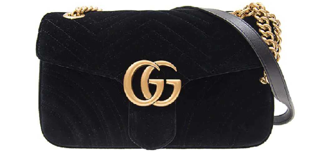 Túi Gucci GG Marmont Velvet Shoulder Bag 'Black' 443497-K4D2T-1000