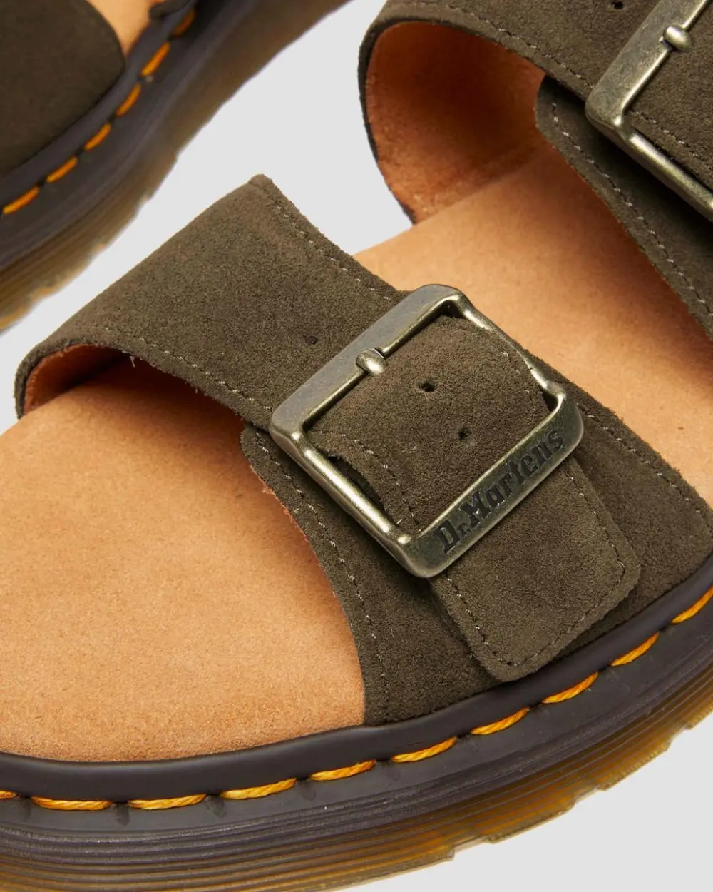 Dép Dr. Martens Josef Suede Slide Sandals 'Olive' 41083300 - Ảnh 3