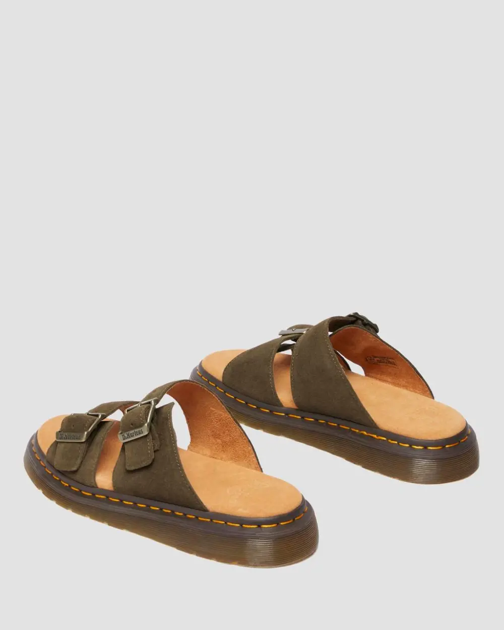 Dép Dr. Martens Josef Suede Slide Sandals 'Olive' 41083300 - Ảnh 4