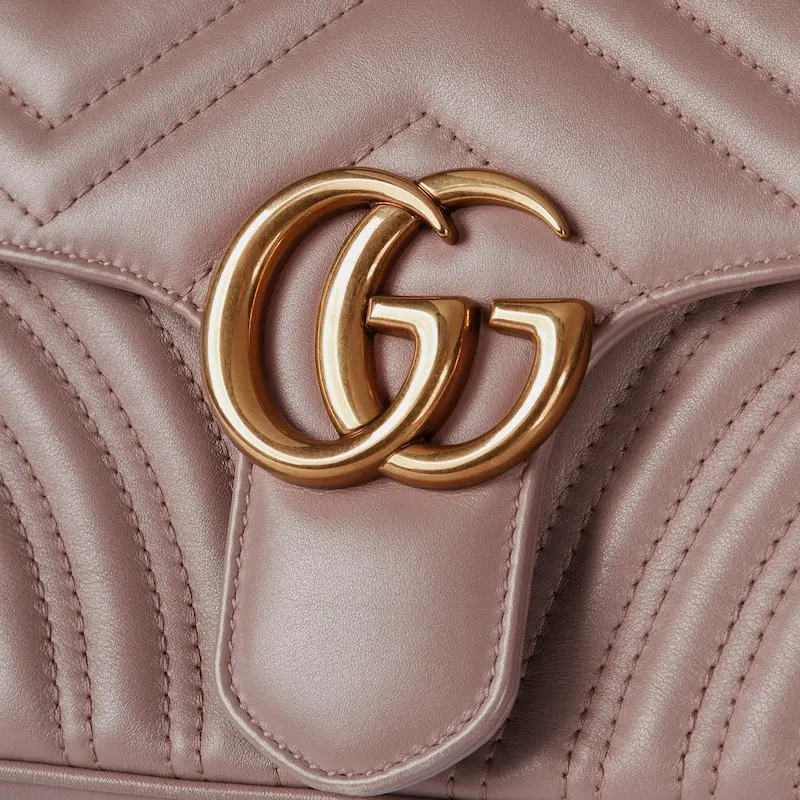 Túi Gucci Marmont Matelassé Mini Bag 'Dusty Pink' 443497-DTDIT-5729 - Ảnh 5