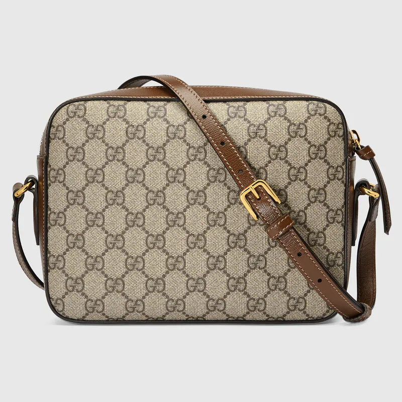 Túi Gucci Horsebit 1955 Small Shoulder Ebony GG Supreme Canvas 'Beige' 645454-92TCG-8563 - Ảnh 4