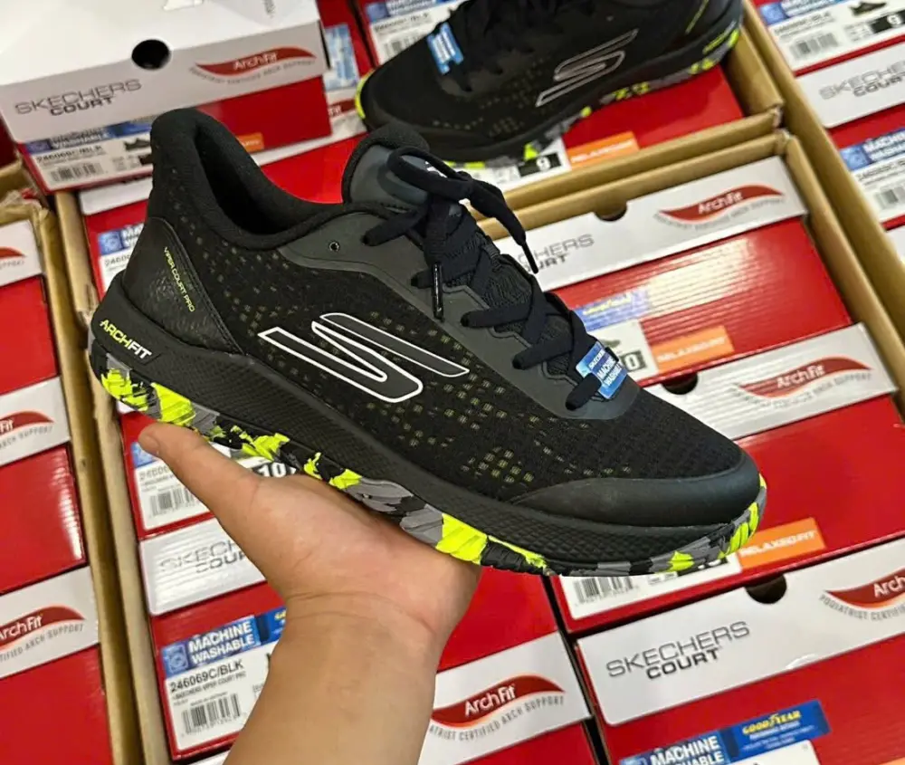 Alternative view of Giày Skechers Go Pickleball ‘Black Green’ 246069C-BLK