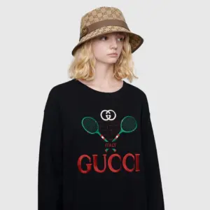 Mũ Gucci GG Canvas Bucket ‘Beige Brown’ 576587-4HG62-2564 - Ảnh 4