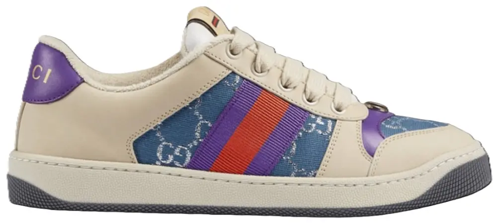 Giày Gucci Wmns Screener ‘Blue GG Lamé’ 577684-2C830-4690