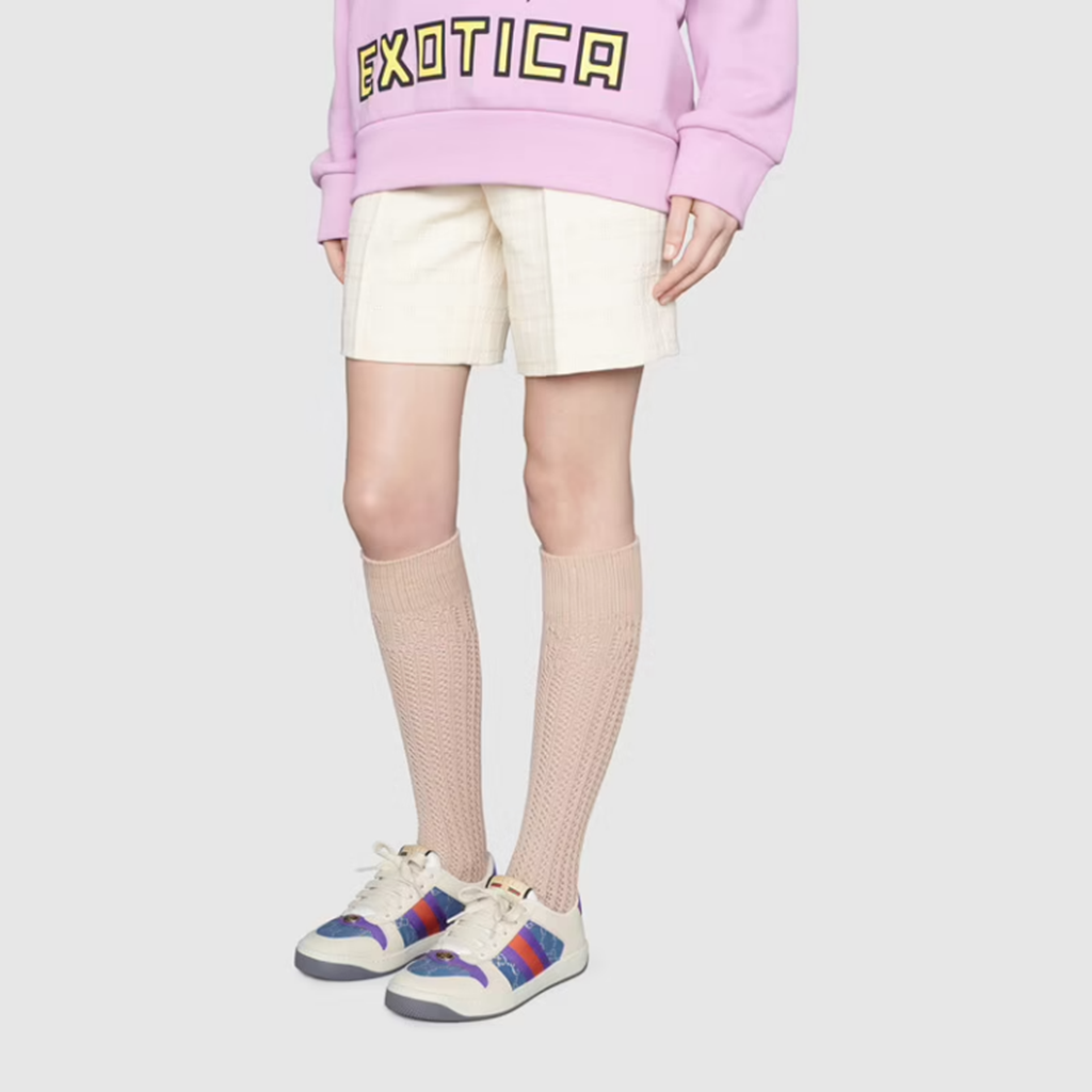 Giày Gucci Wmns Screener ‘Blue GG Lamé’ 577684-2C830-4690 - Ảnh 3