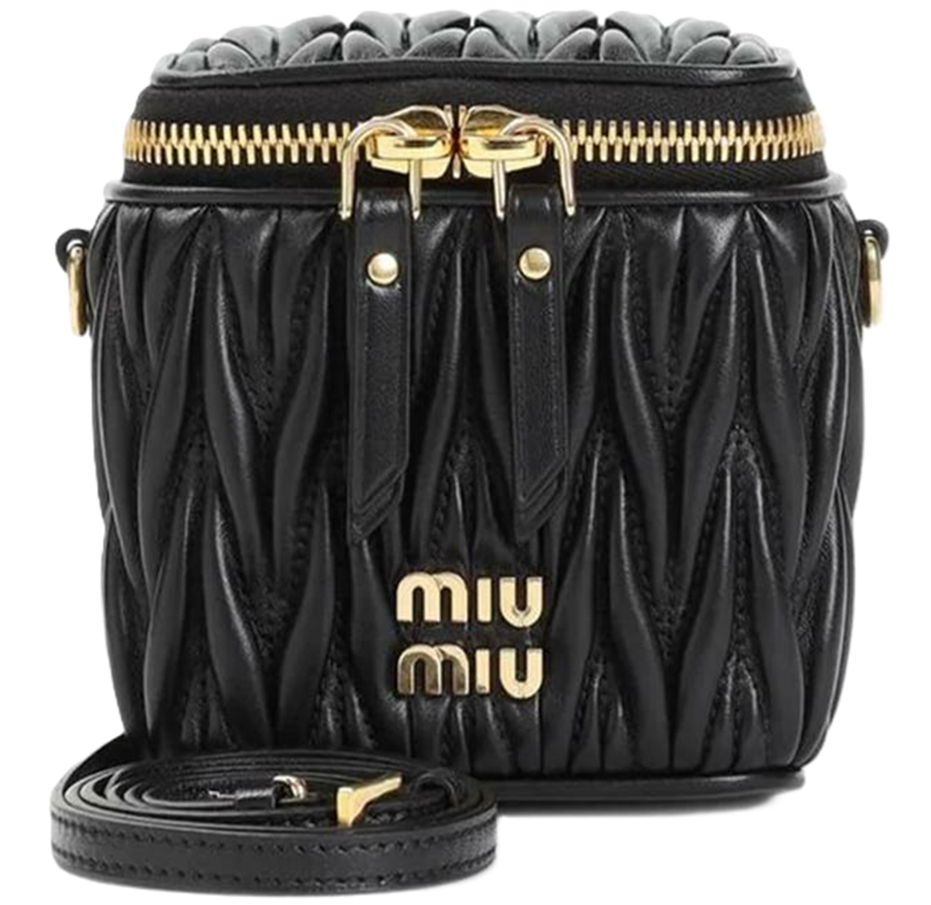 Túi Miu Miu Matelasse Nappa Leather 'Black' 5NR018-AFPP-F0002
