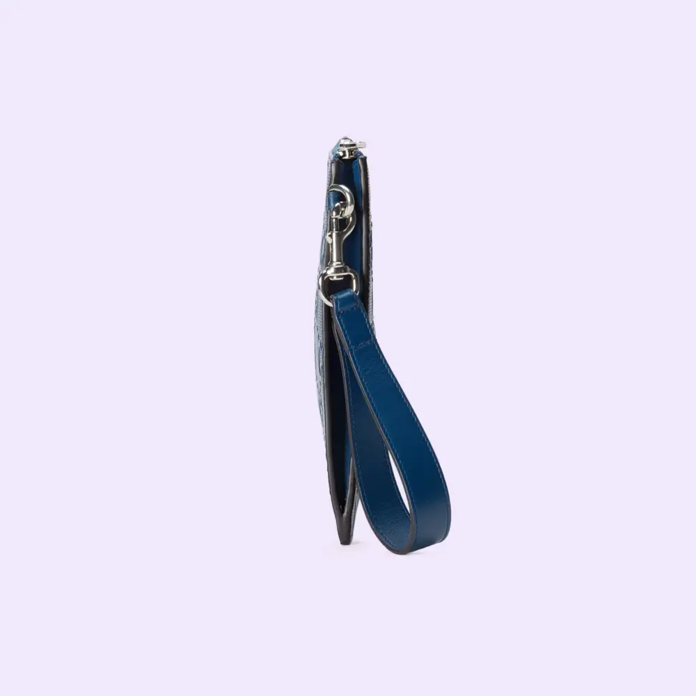 Túi Gucci GG Embossed Pouch 'Blue' 625569-1W3AN-4122 - Ảnh 4