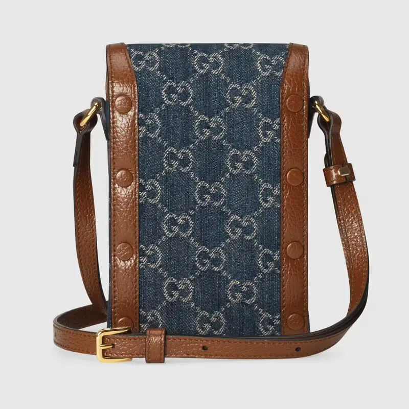 Alternative view of Túi Gucci Horsebit 1955 Mini 'Blue Brown' 625615-2KQGG-8375