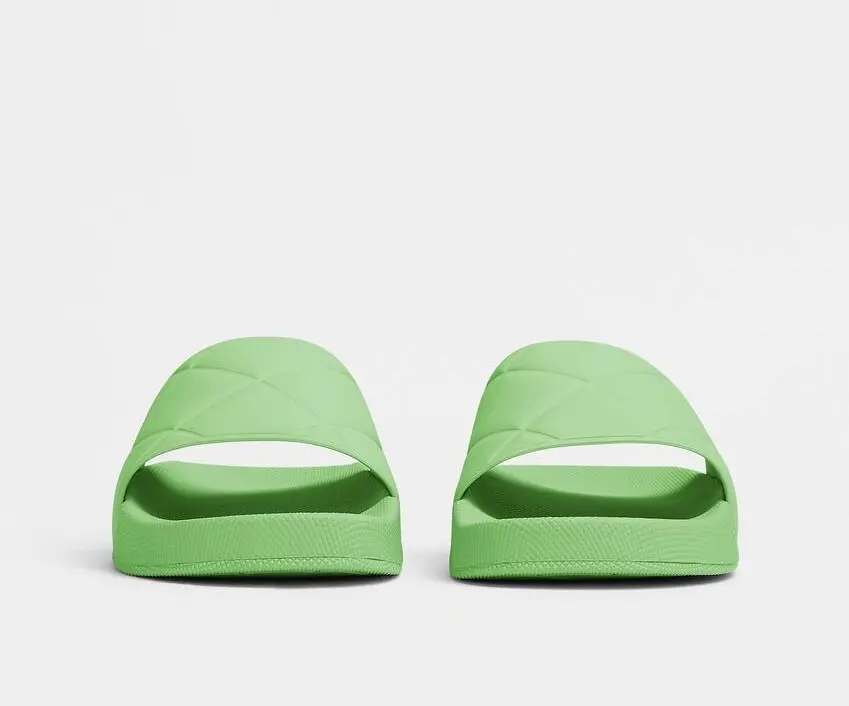 Alternative view of Dép Bottega Veneta Pistachio Rubber Slides ‘Green’ 640051V00P03505