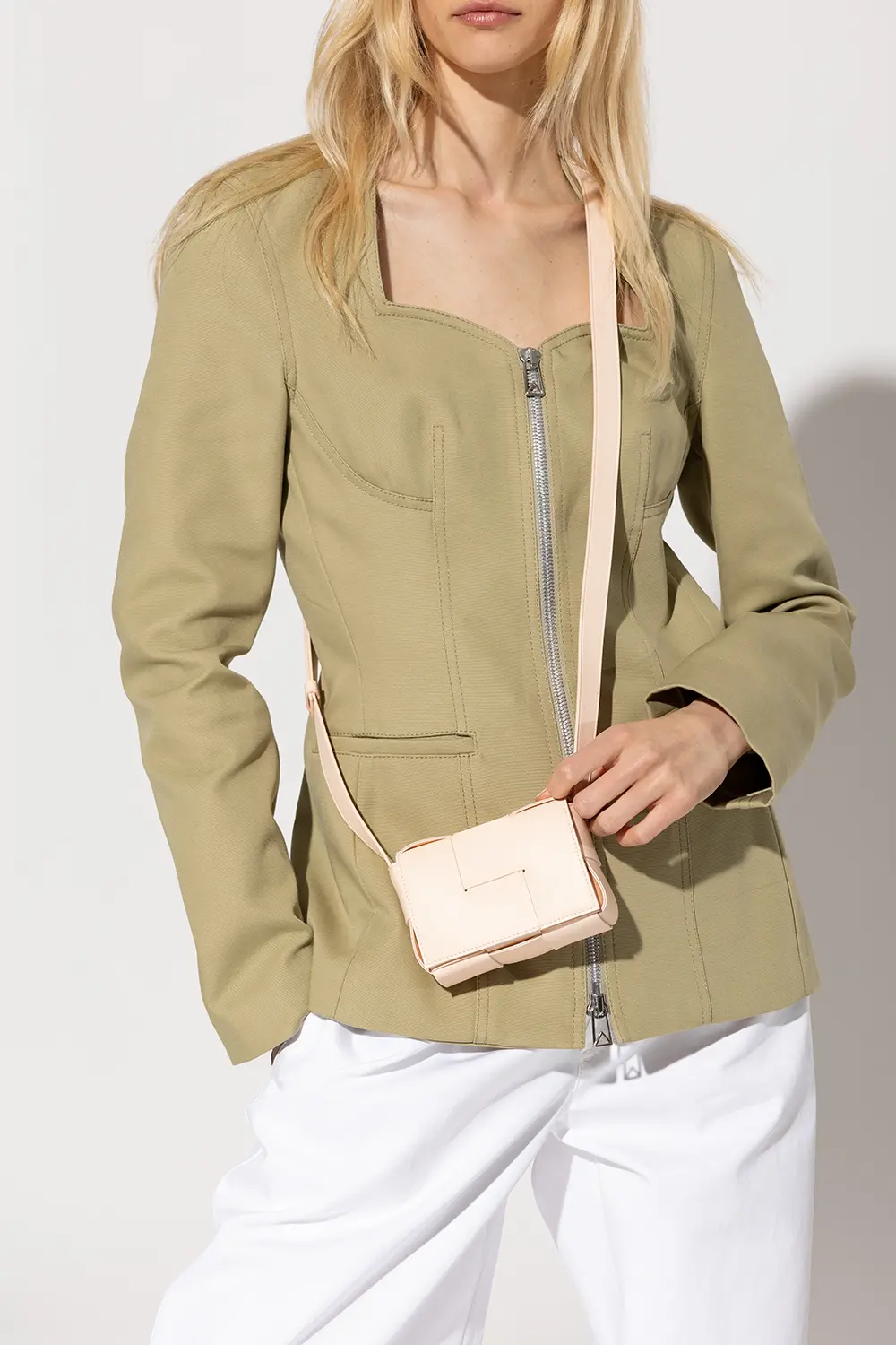 Túi Nữ Bottega Veneta Crossbody Bag Mini 'Cream' 666688-VMAY1-6705 - Ảnh 3