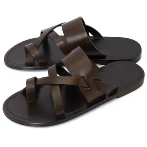Dép Saint Laurent Culver Flat ‘Brown’ 671904-DWE00-6023 - Ảnh 3