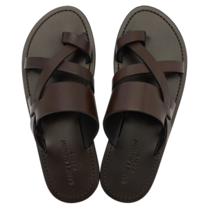 Alternative view of Dép Saint Laurent Culver Flat ‘Brown’ 671904-DWE00-6023