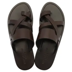 Alternative view of Dép Saint Laurent Culver Flat ‘Brown’ 671904-DWE00-6023