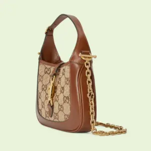 Túi Gucci Jackie 1961 Mini GG Shoulder ‘Camel’ 675799-21HRG-2687 - Ảnh 5