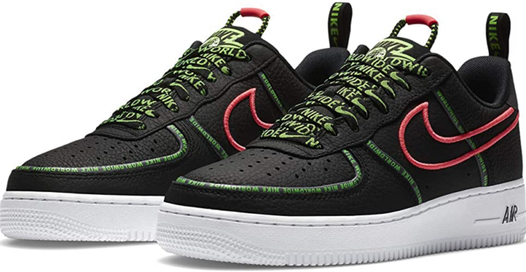 Giày Nike Air Force 1 07 PRM Worldwide Black Green Strike Crimson CK7213-001 - Ảnh 4