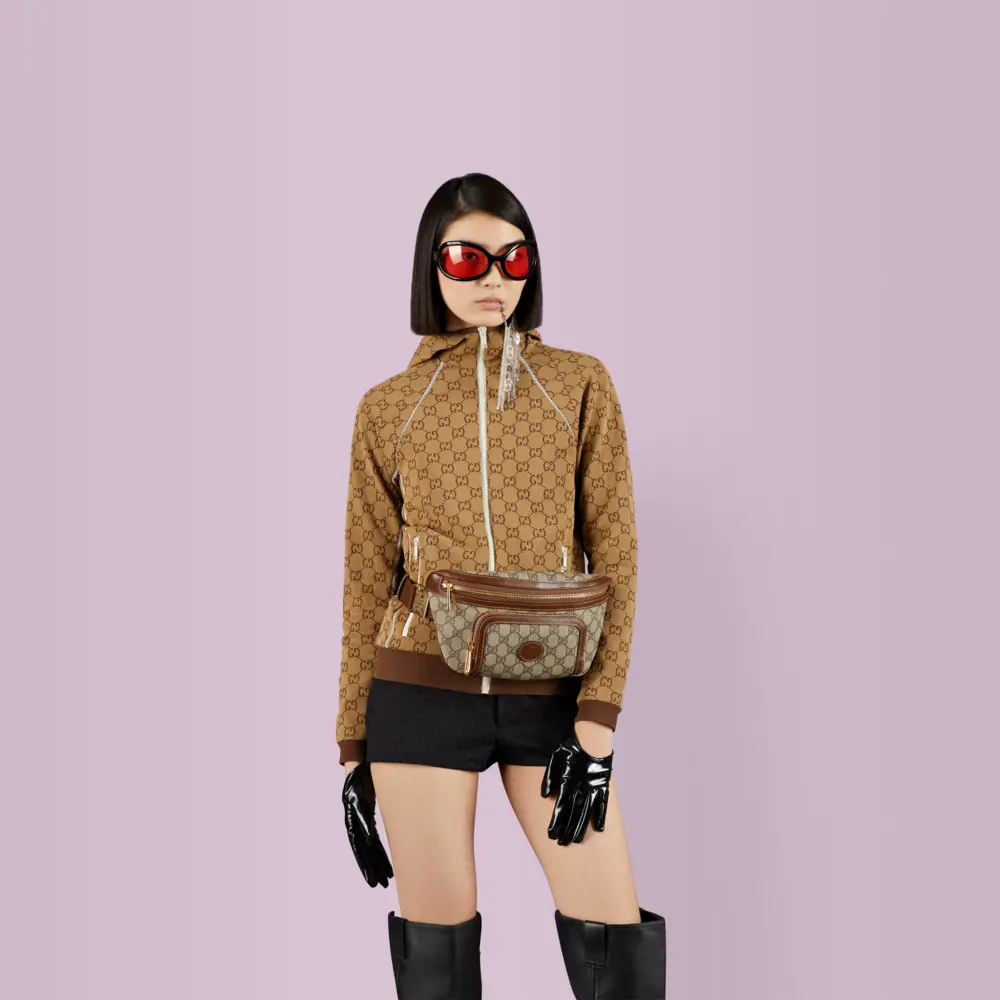 Túi Gucci GG Large Belt Bag 'Ebony' 733240-92THG-8563 - Ảnh 5