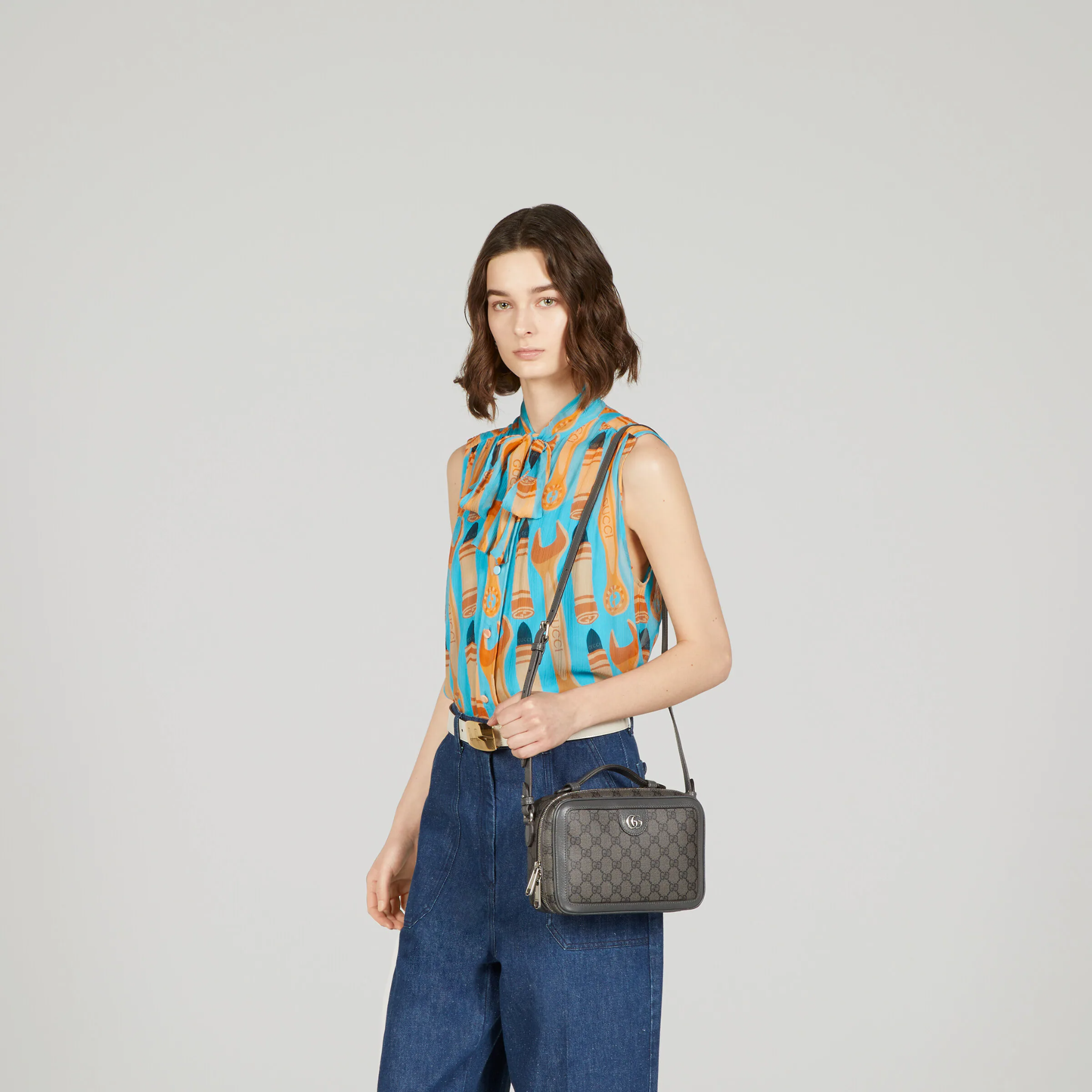 Túi Gucci Ophiedia Small Shoulder Bag 'Black' 739392-UULBN-1244 - Ảnh 6