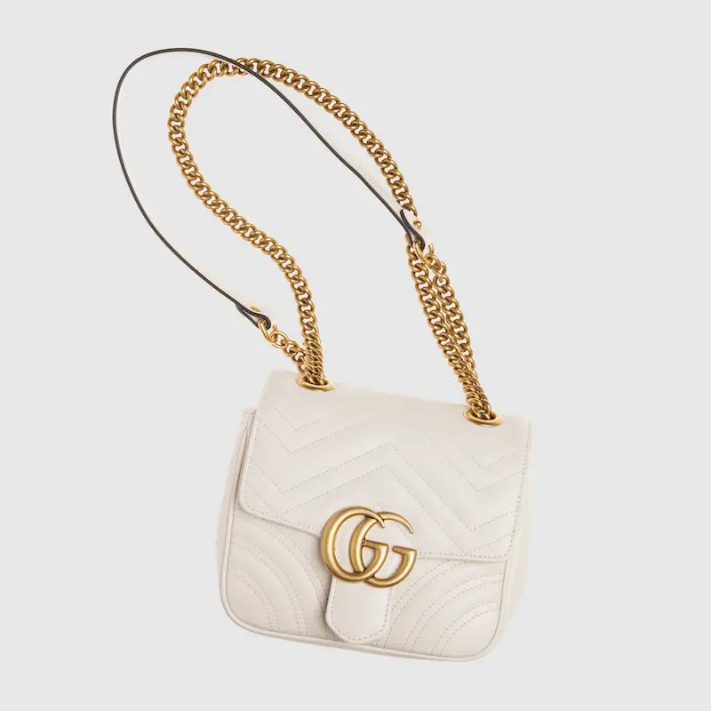 Túi Nữ Gucci Marmont Mini Shoulder Bag 'White' 739682-AABZC-9022 - Ảnh 4