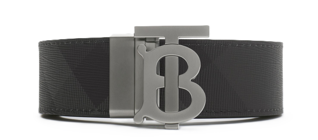 Thắt Lưng Nam Burberry Check and Smooth Leather 'Navy' 80653391