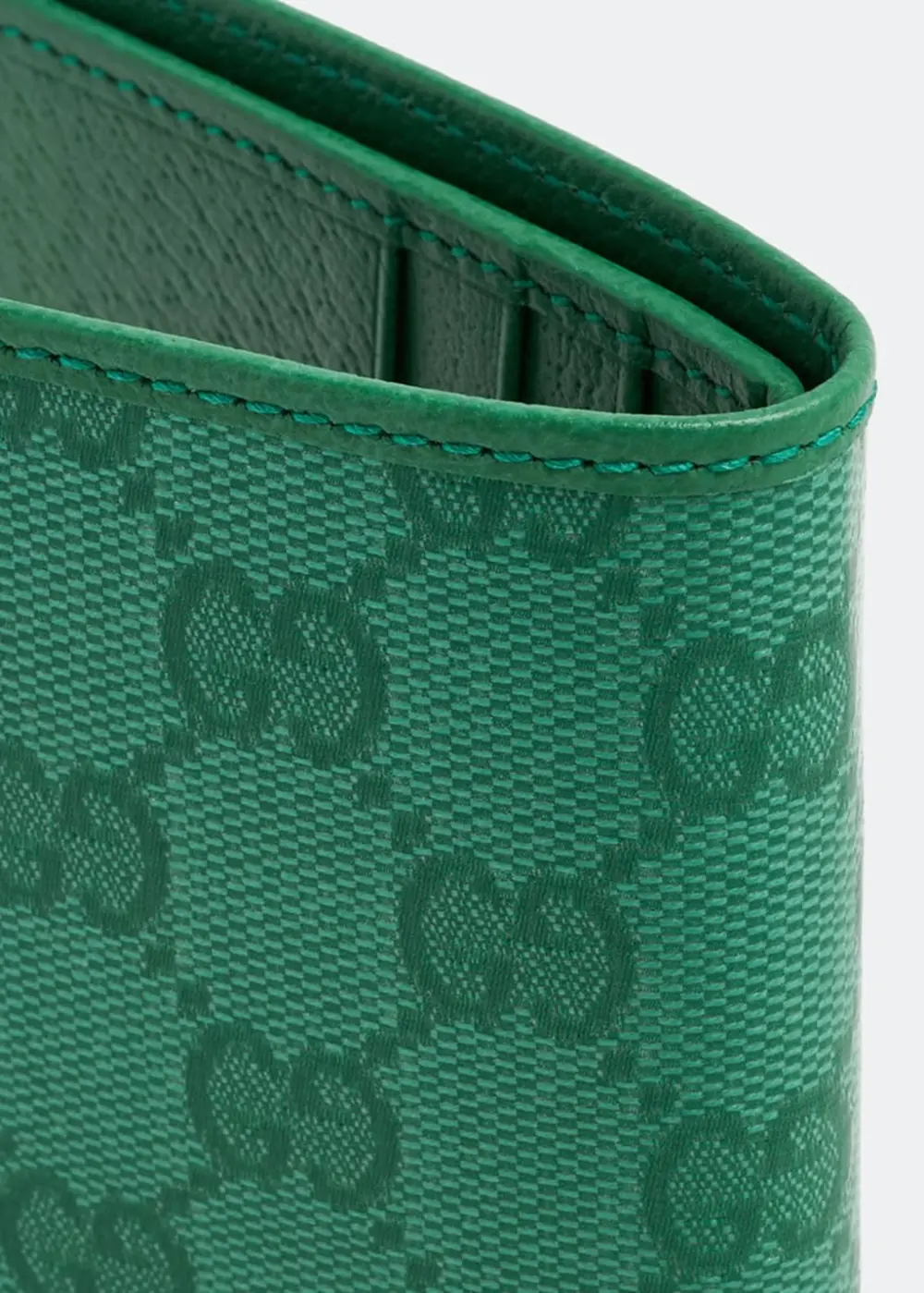 Alternative view of Ví Gucci GG Crystal Bi-fold Wallet 'Green' 760320-FACHH-3727