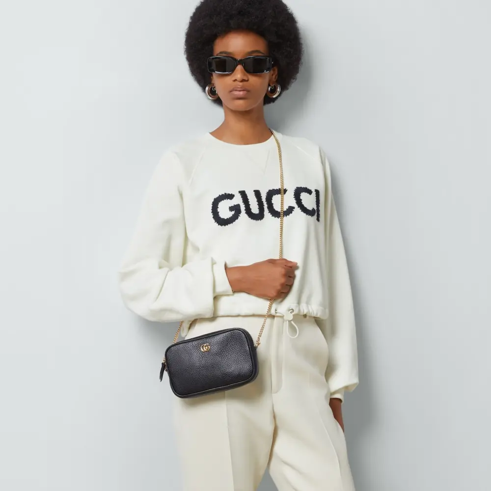 Túi Gucci GG Marmont Super Mini Shoulder Bag 'Black' 772759-CAO0G-1000 - Ảnh 5