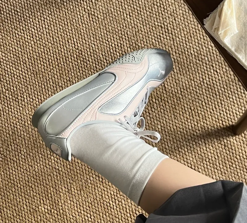 Giày Puma Bella V2 Leather ‘Silver & Pink’ 404043-03 - Ảnh 4