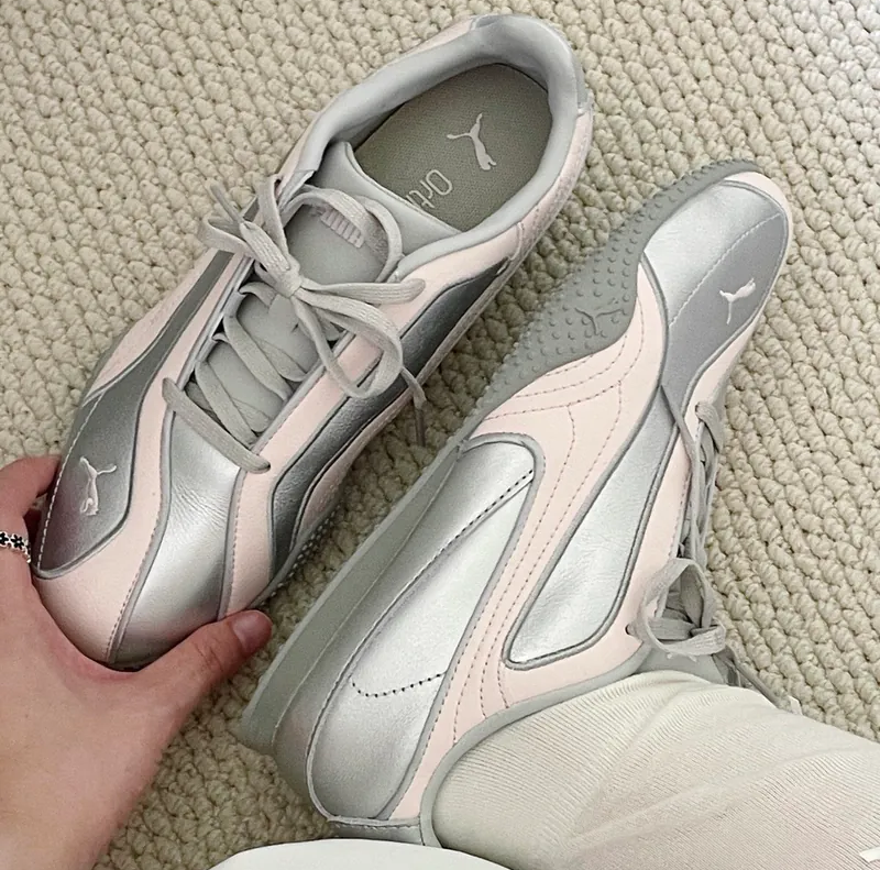 Giày Puma Bella V2 Leather ‘Silver & Pink’ 404043-03 - Ảnh 5