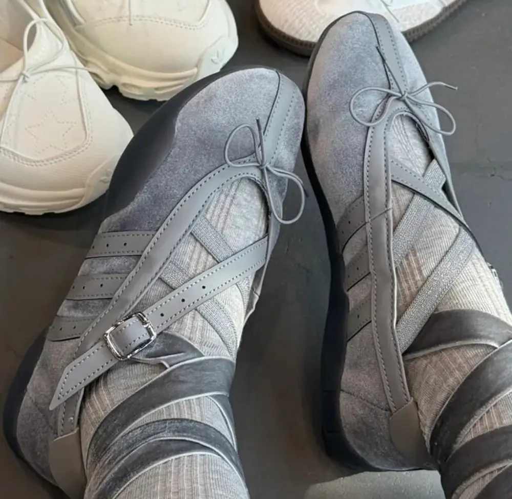 Giày Adidas Taekwondo Mei Ballet ‘Grey’ JR4487 - Ảnh 3