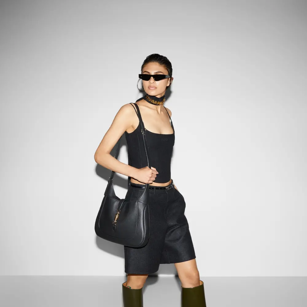 Túi Gucci Jackie 1961 Medium 'Black' 810229-AAD5V-1060 - Ảnh 4