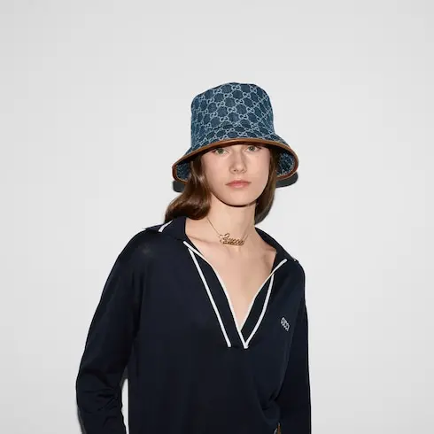 Mũ Gucci GG Denim Bucket Hat ‘Denim’ 816543-3HA7U-4265 - Ảnh 3