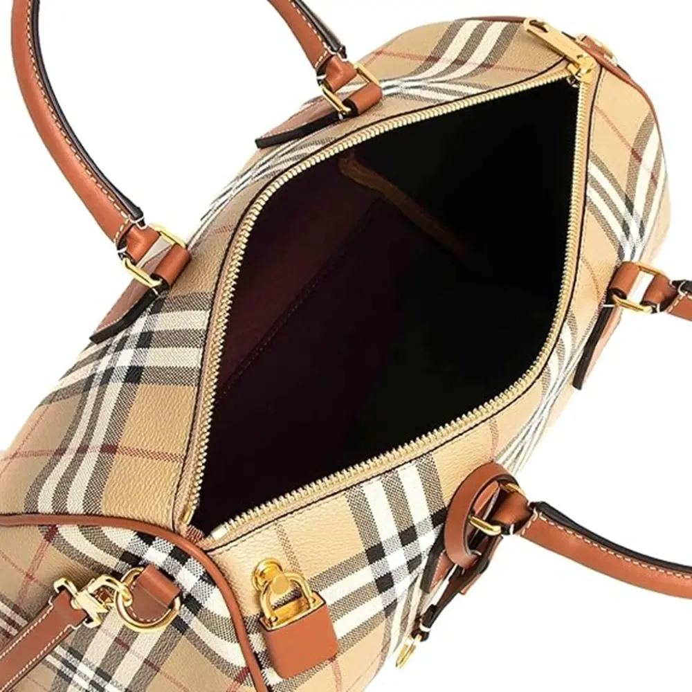 Túi Burberry 2-Way Bag MD BOWLING 'Beige' 80713551 - Ảnh 5