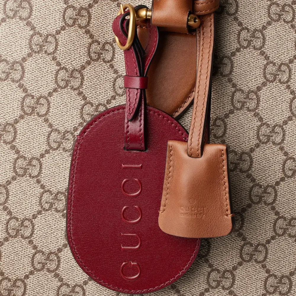 Túi Gucci GG Emblem Medium Duffle 'Brown' 821148-FAEH7-9796 - Ảnh 4
