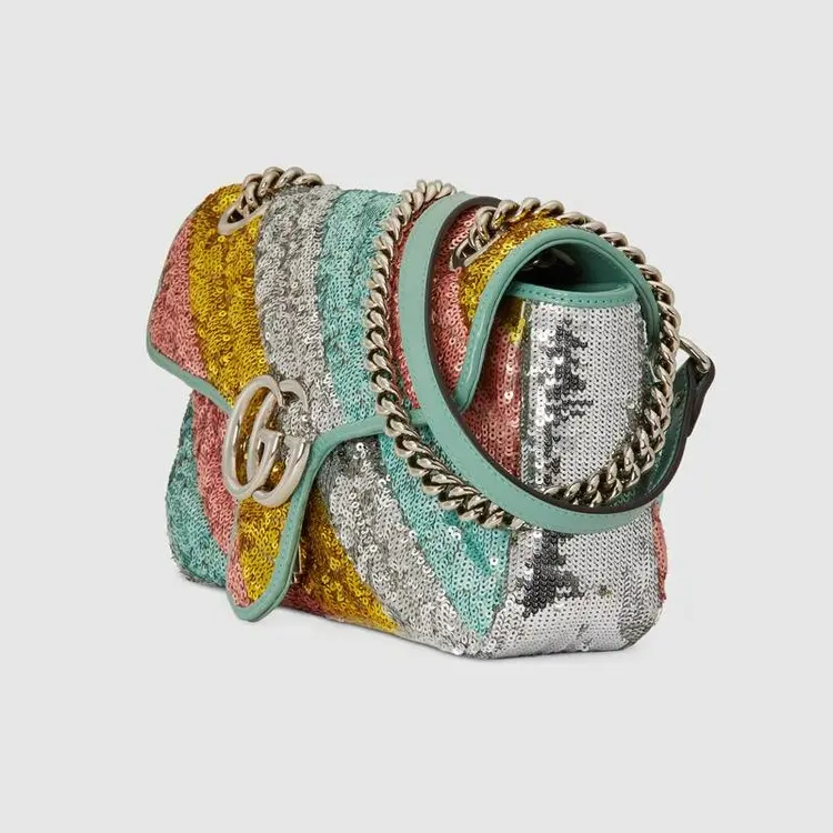Alternative view of Túi Gucci Gg Marmont Small Sequin Shoulder Bag 'Multicolor' 443497-9SYYP-1299