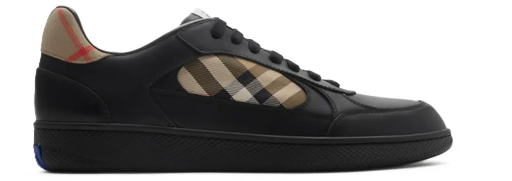 Giày Burberry Leather and Check Terrace 'Black' 81086501