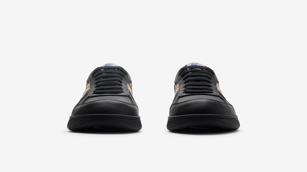 Alternative view of Giày Burberry Leather and Check Terrace 'Black' 81086501