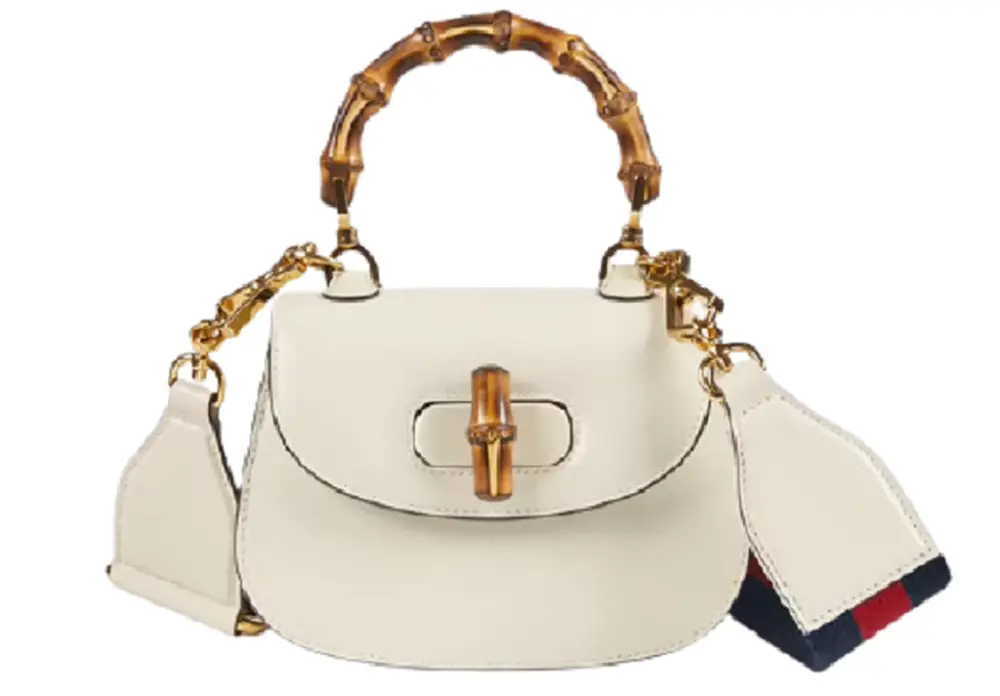 Túi Gucci Mini Top Handle With Bamboo 'White Leather' 686864-10ODT-8454