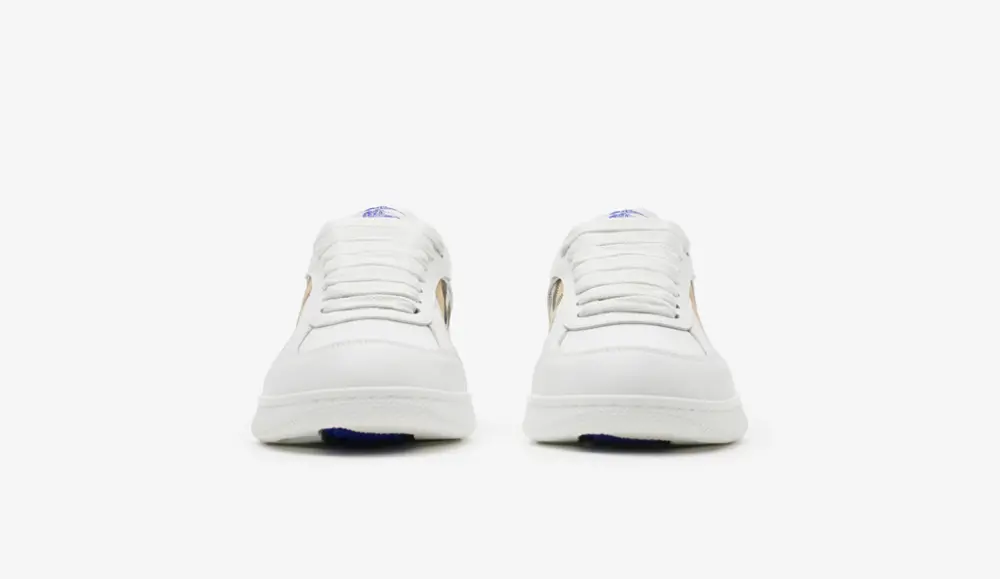 Giày Burberry Leather and Check Terrace 'White' 81086541 - Ảnh 3
