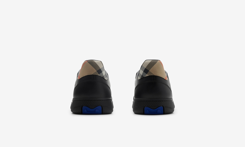 Giày Burberry Leather and Check Terrace 'Black' 81086501 - Ảnh 3