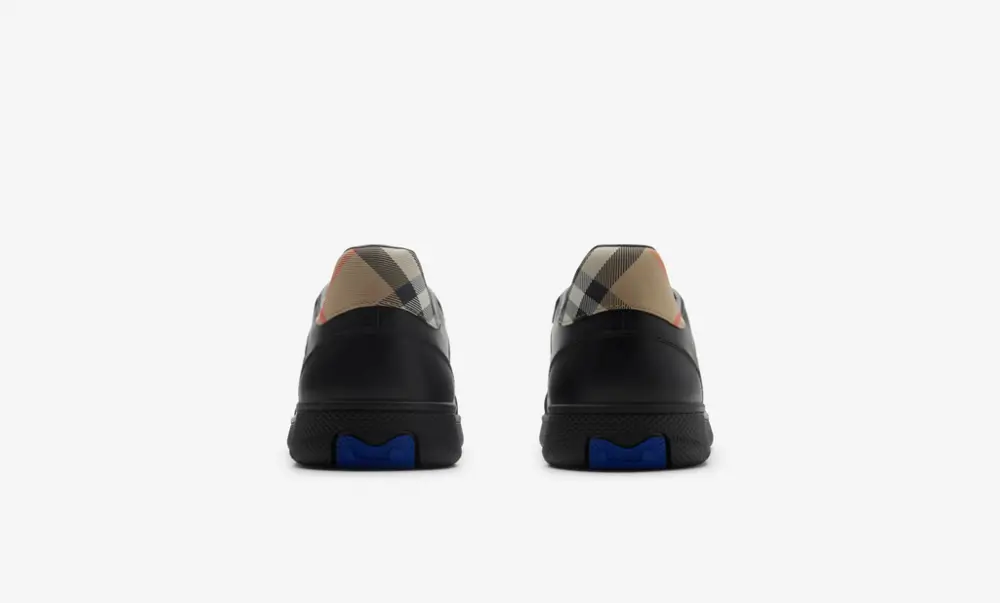 Giày Burberry Leather and Check Terrace 'Black' 81086501 - Ảnh 3