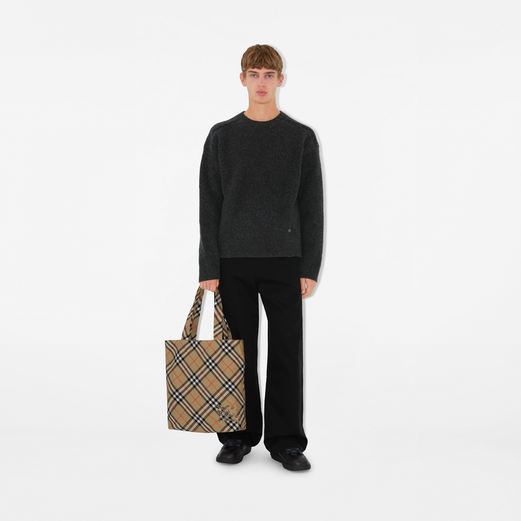 Alternative view of Túi Burberry Check Tote 'Sand' 80977161