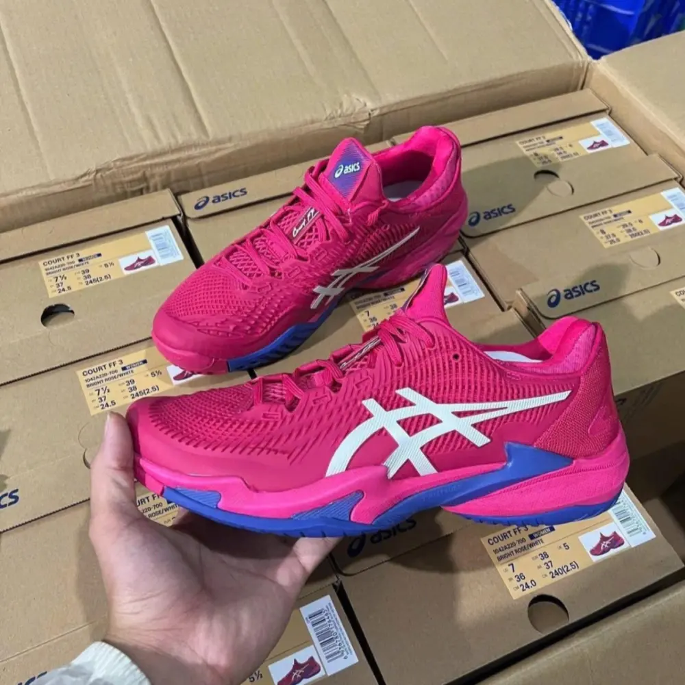 Giày ASICS Court FF 3 ‘Bright Rose & White’ 1042A220-700 - Ảnh 8