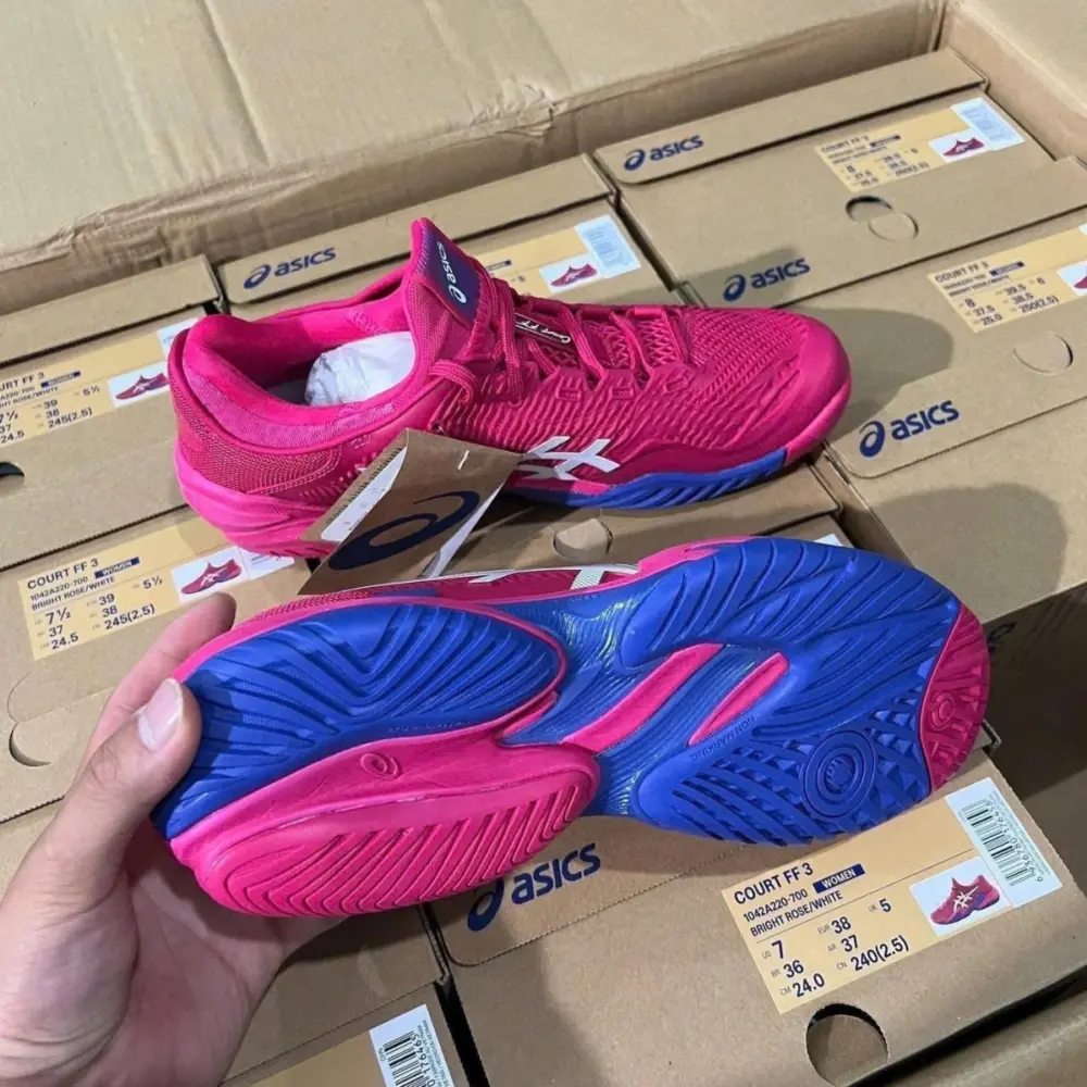 Giày ASICS Court FF 3 ‘Bright Rose & White’ 1042A220-700 - Ảnh 6