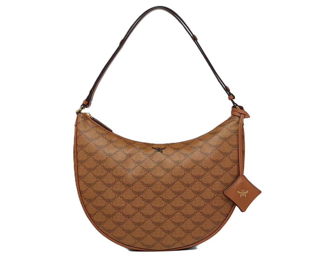 Túi MCM Himmel Ascending Moon Hobo in Lauretos 'Cognac' MWHFSAC01CO001