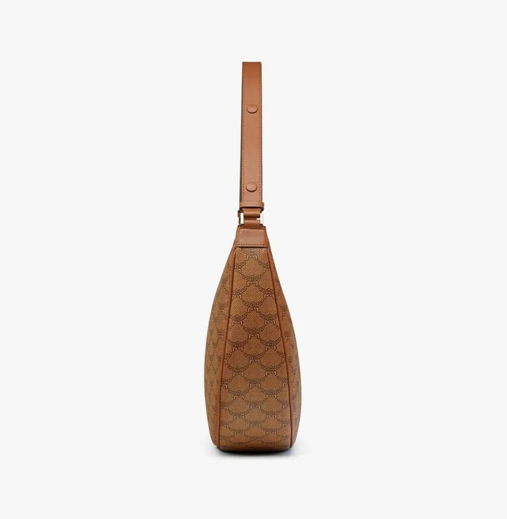 Alternative view of Túi MCM Himmel Ascending Moon Hobo in Lauretos 'Cognac' MWHFSAC01CO001