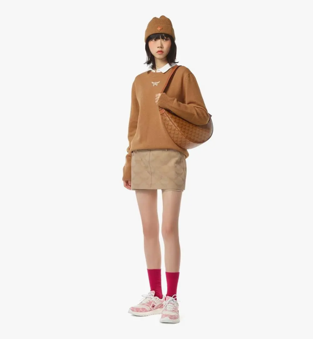 Túi MCM Himmel Ascending Moon Hobo in Lauretos 'Cognac' MWHFSAC01CO001 - Ảnh 4