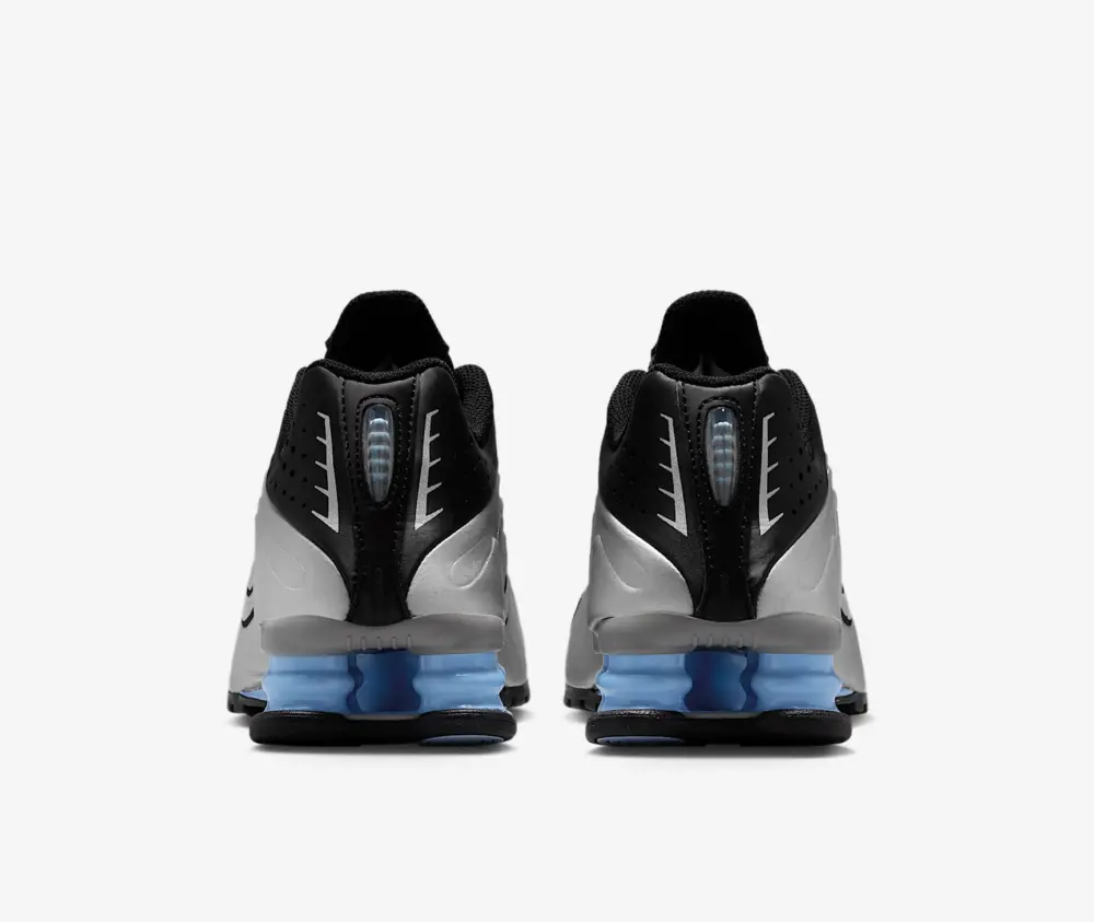 Giày Nike Shox R4 ‘Metallic Silver Black Psychic Blue’ CW2626-004 - Ảnh 4