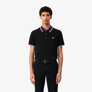 Áo Lacoste Regular Fit Stretch Mini Piqué ‘Black’ PH3461-51-031 - Ảnh 3