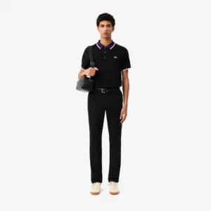 Áo Lacoste Regular Fit Stretch Mini Piqué ‘Black’ PH3461-51-031 - Ảnh 2
