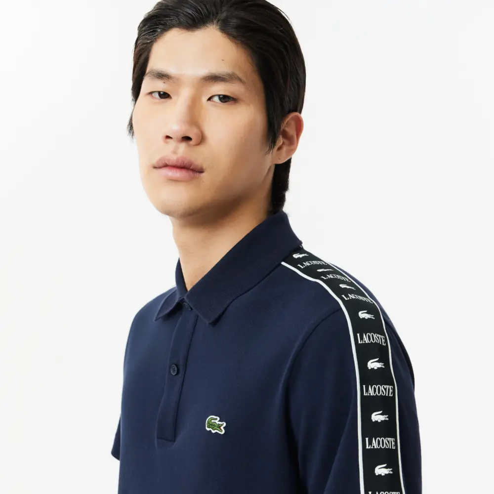Áo Lacoste Regular Fit Stretch Mini Piqué Polo ‘Navy Blue’ PH7398-51-166 - Ảnh 2